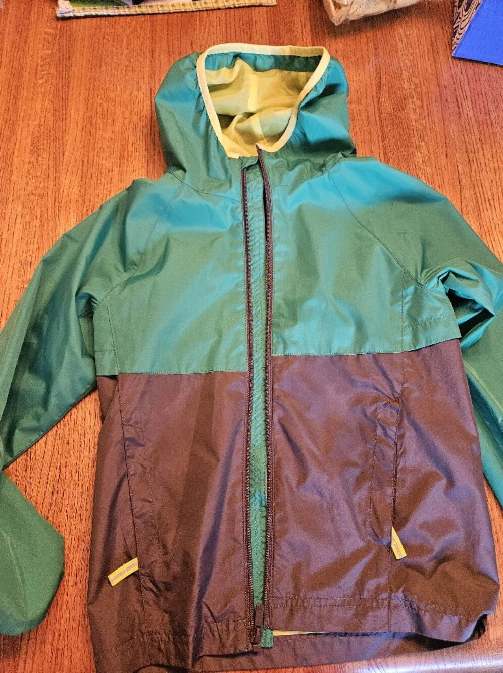 Kids Two-Tone Teal & Charcoal Windbreaker Jacket